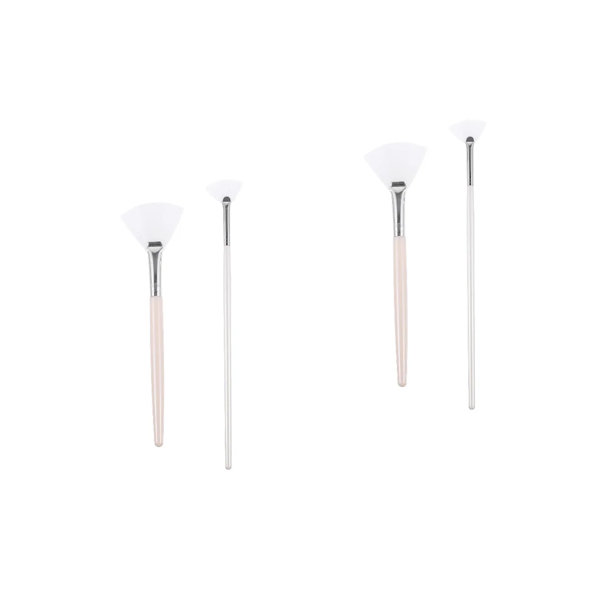 

4 Pcs Fan Beauty Brush Woman Facial Tools Plastic Makeup Brushes Nylon Skin Treatment