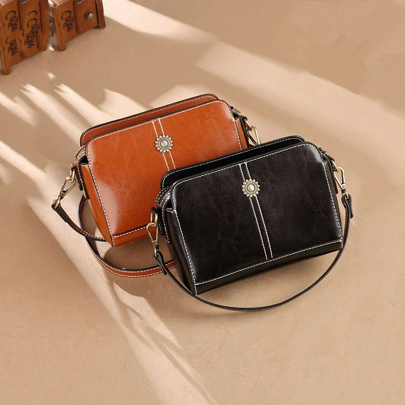 high quality luxury brand Taobao hot selling style leather square one shoulder messenger women's new small bag