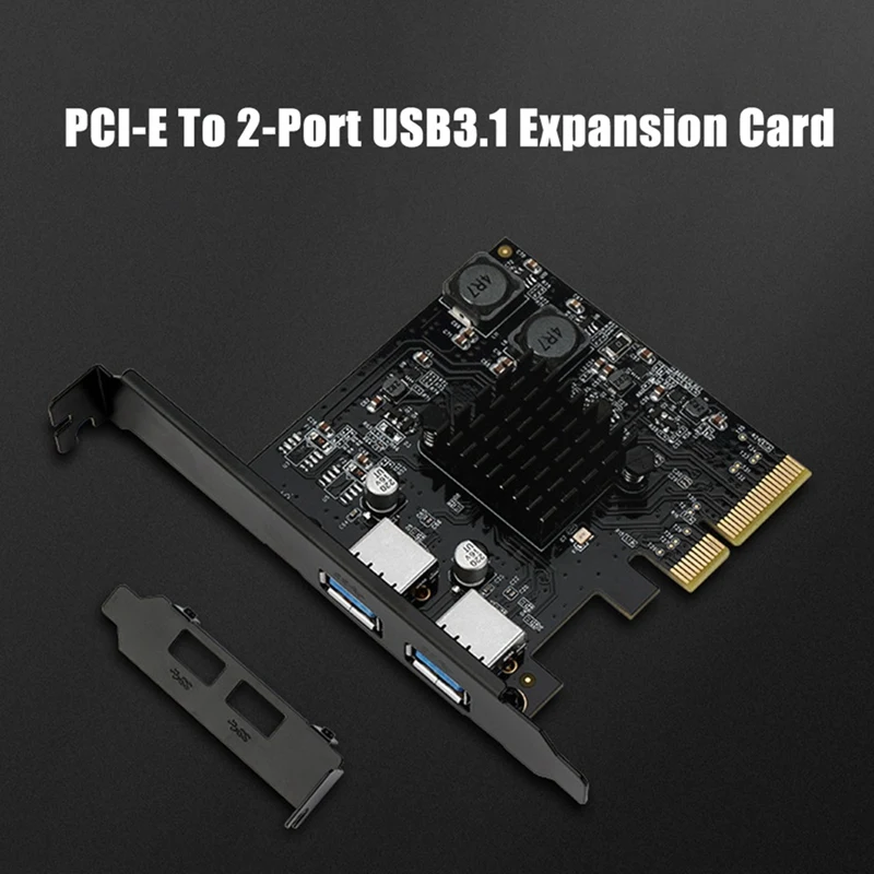 PCI-E к 2-портовому USB 3 1 адаптер карты PCIE Экспресс поддержка PCI-Ex4/X8/X16 слот ASM3142 Плата