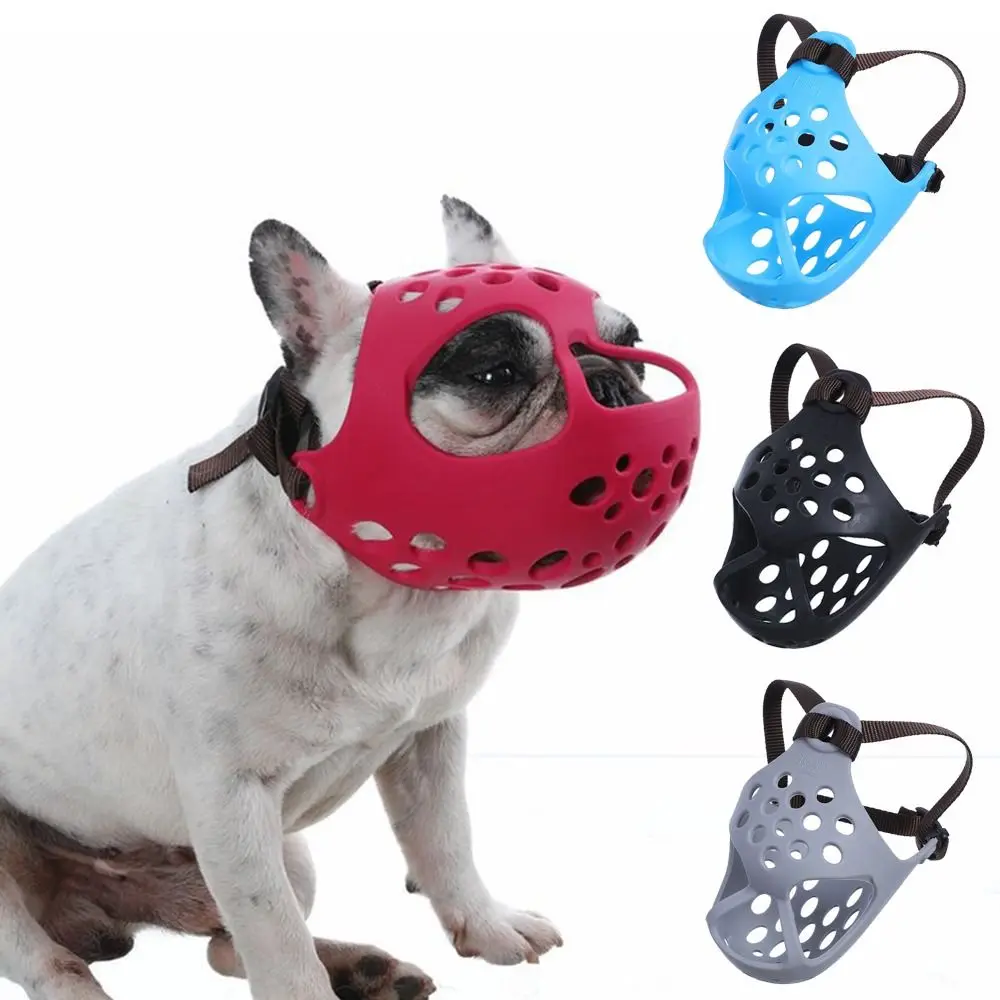 

Breathable Flat-Faced Anti Barking Short Snout Biting Chewing Pet Dog Muzzle Face Mesh French Bulldog