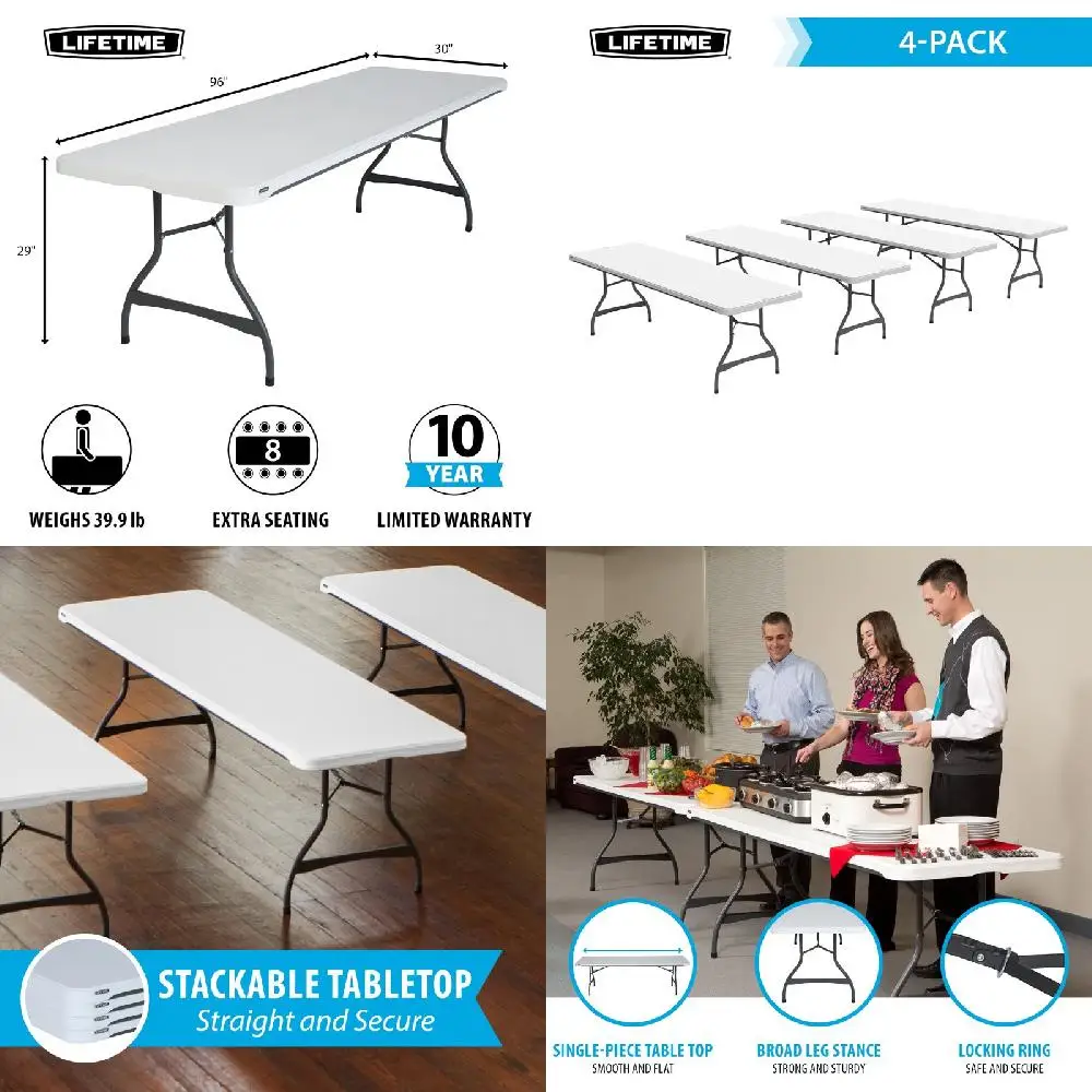 

388 Sturdy, Durable & Perfect for Commercial Use Nesting Tables – 4 Pack White 80344388