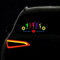 1 set car sticker music rhythm led flash light lamp car rear windshield decorative light activated equalizer with control
