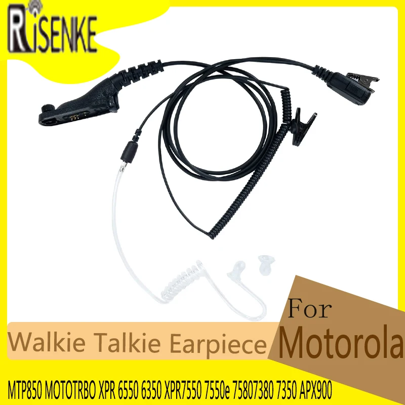 2 Wire Surveillance Security Eeapiece Headset for Motorola MTP850 MOTOTRBO XPR 6550 6350 XPR7550 7550e 75807380 7350 APX900