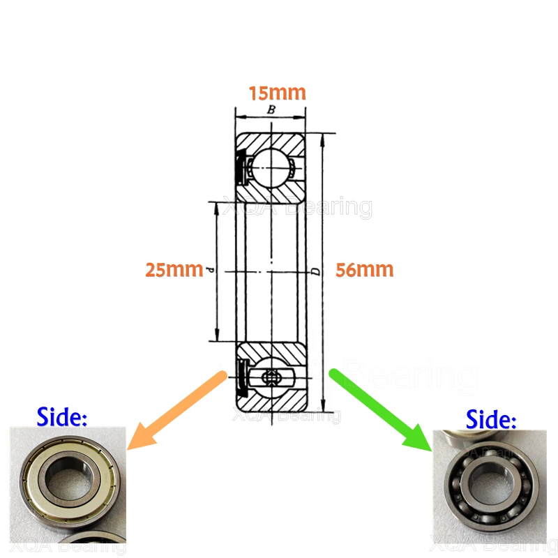 Радиальные шарикоподшипники 25 мм диаметр x 56 15 25*56*15 ЧПУ двигатели авто мотоциклы