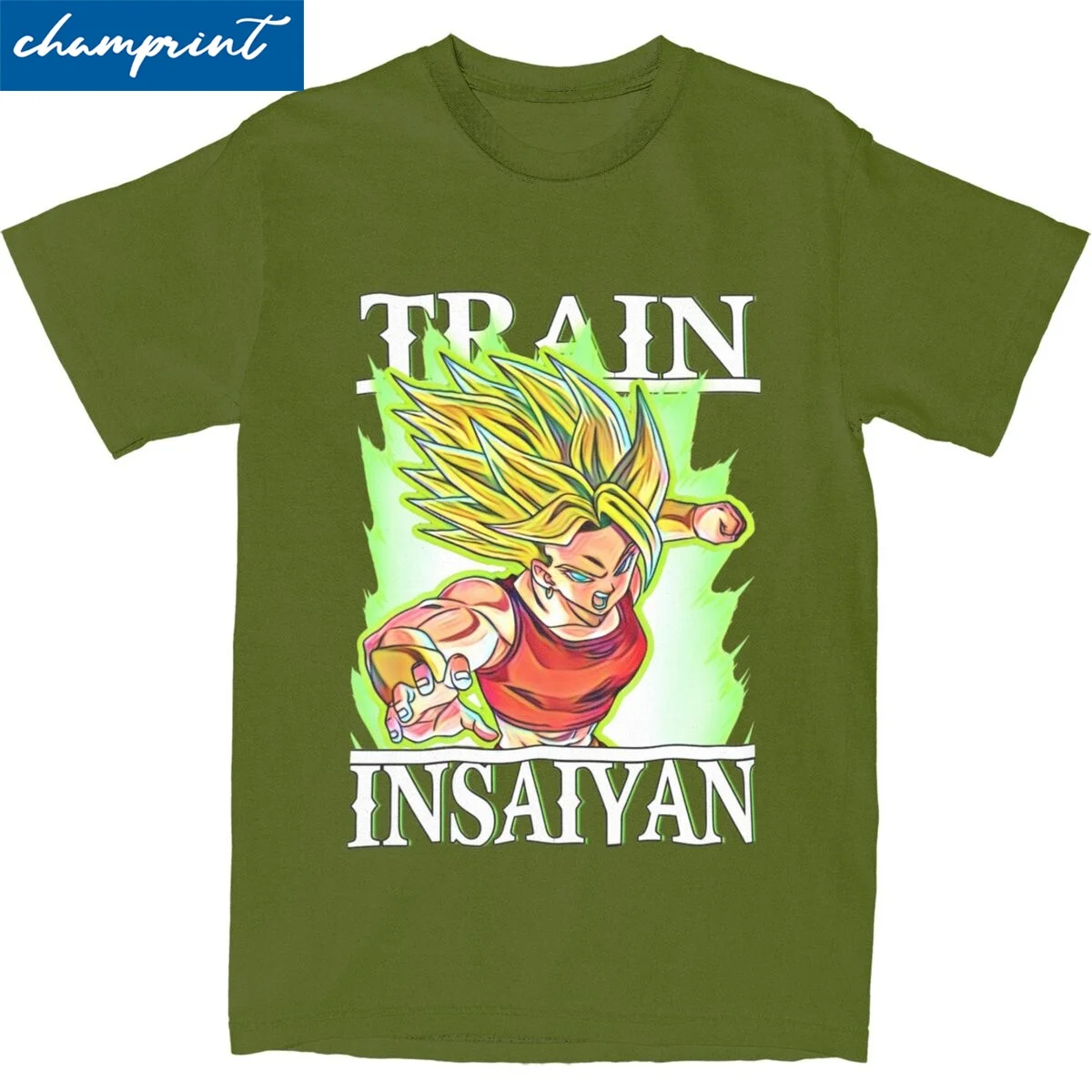 Футболка Train Insaiyan Kale Super Saiyan Dragon Ball Z мужские хлопковые топы уличная одежда с