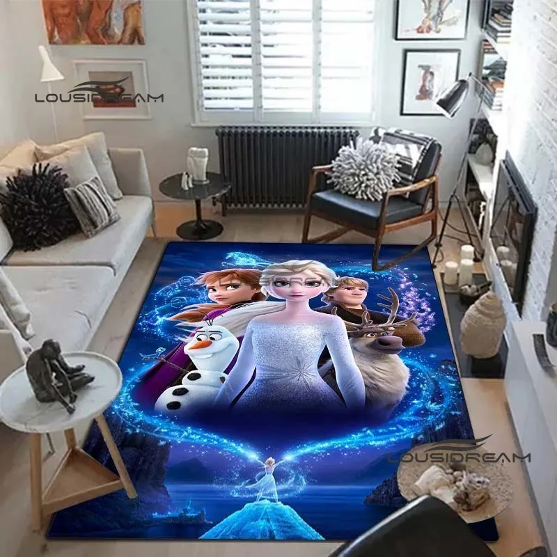 

Cartoon Elsa Carpets and Rug Frozen Cute Anime Carpet Floor Mat Living Room Bedroom Large Area Soft Carpet Kids Room Rug