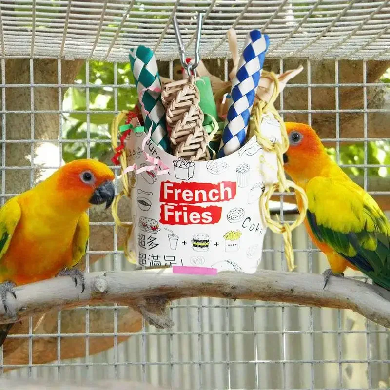 Красочный дневной попугай искусственная живопись жевательные игрушки для