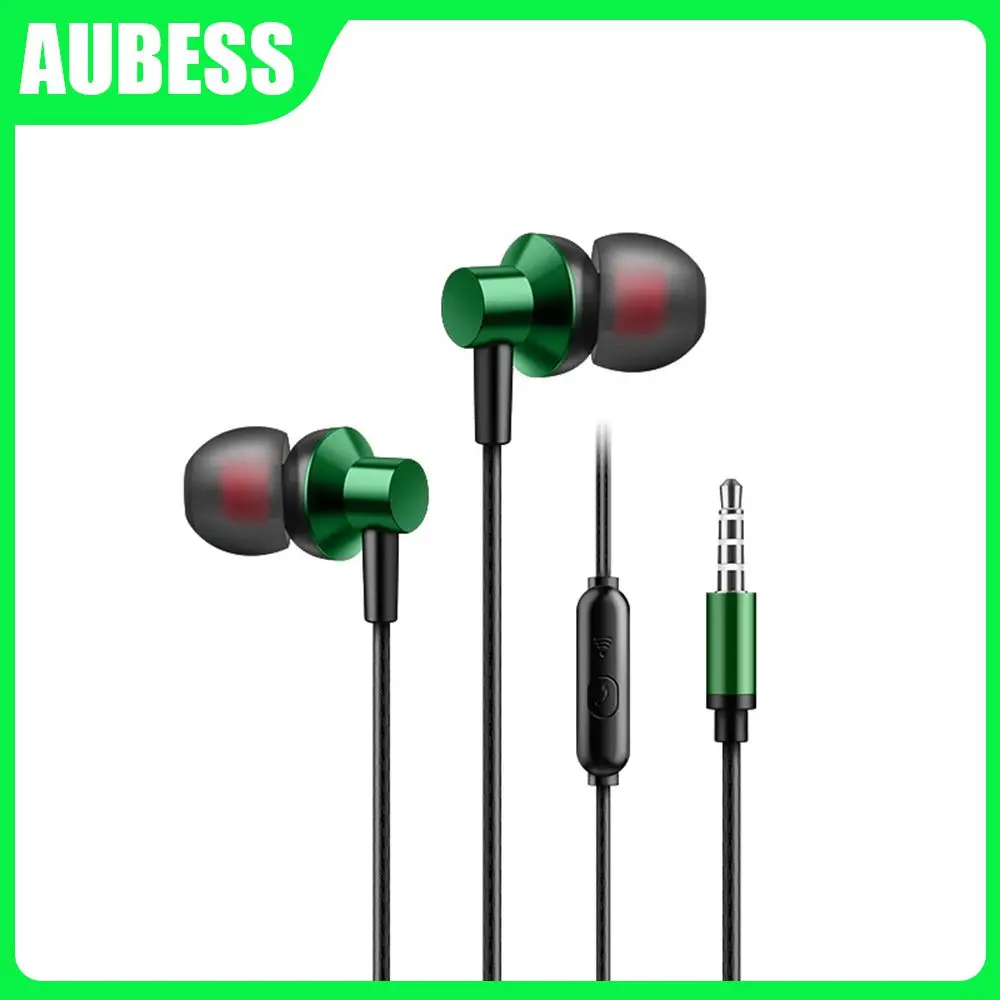 

New Earbuds Adjustable Sport Earphones Hifi With Mic Headphones For Android 3.5mm Earphone In-ear Gaming Headset Metal Earpiece