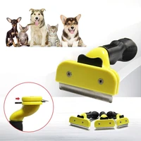 dog comb yellow pet hair brushes for dog cat small animal grooming comb tickle fur cleaning brush hair clippers tools