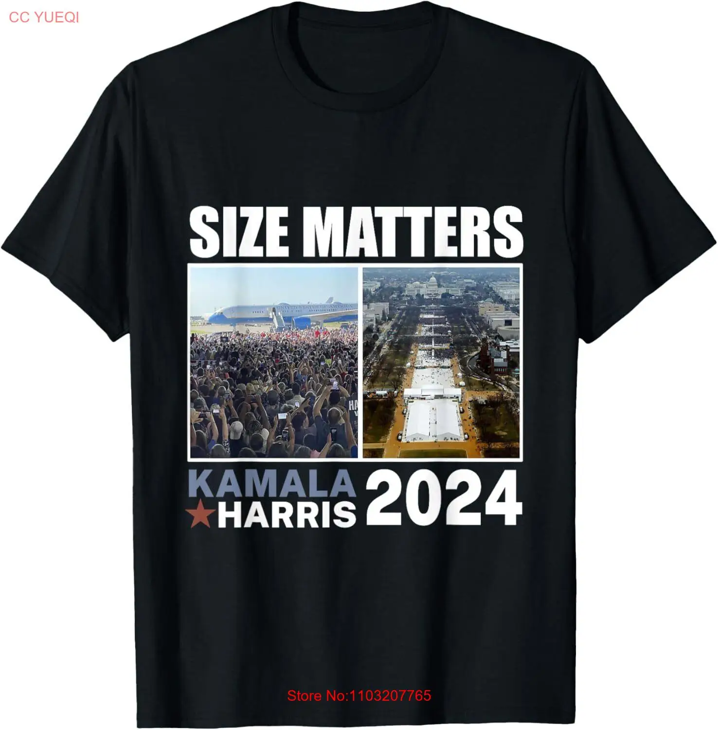 2024 футболка с изображением президентской кампании толпы камала в стиле Трампа