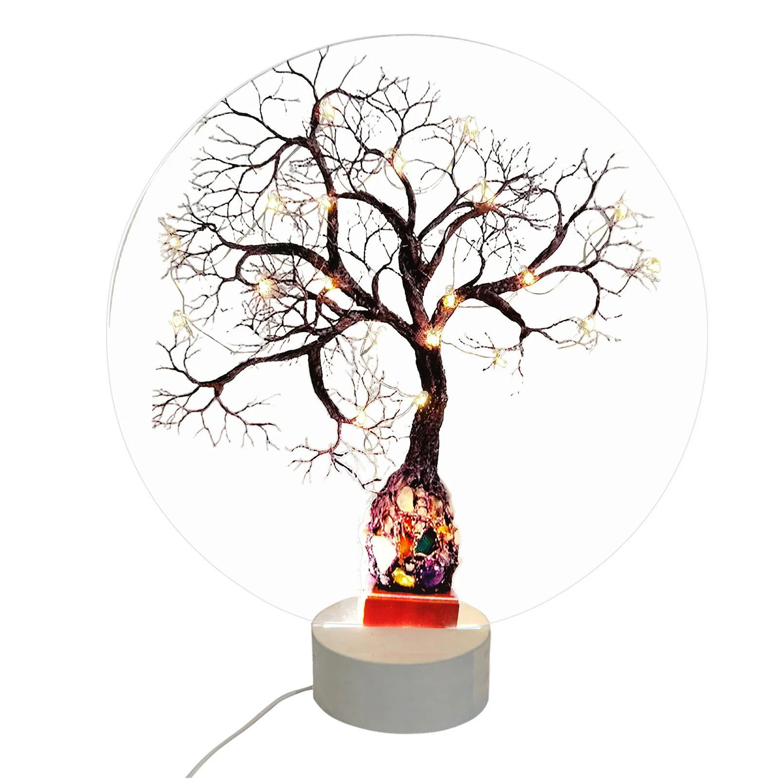 Настольная лампа на дерево декоративный светильник для спальни дома 20