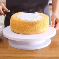 28cm pastry turntable plastic cake rotating table anti skid round cake turntables stand cake decorating baking tools