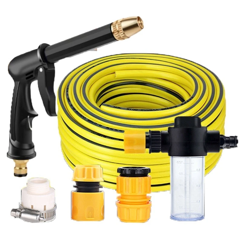 

20M PVC GARDEN HOSE WITH ACCESSORY High Pressure Water Spray Car Wash Explosion-Proof Garden Hose