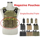 Тактический чехол для журнала Molle Army Shooting AK M4 Mag Pouch Military Airsoft Combat Molle Rifle Single  Double  Triple Pouches