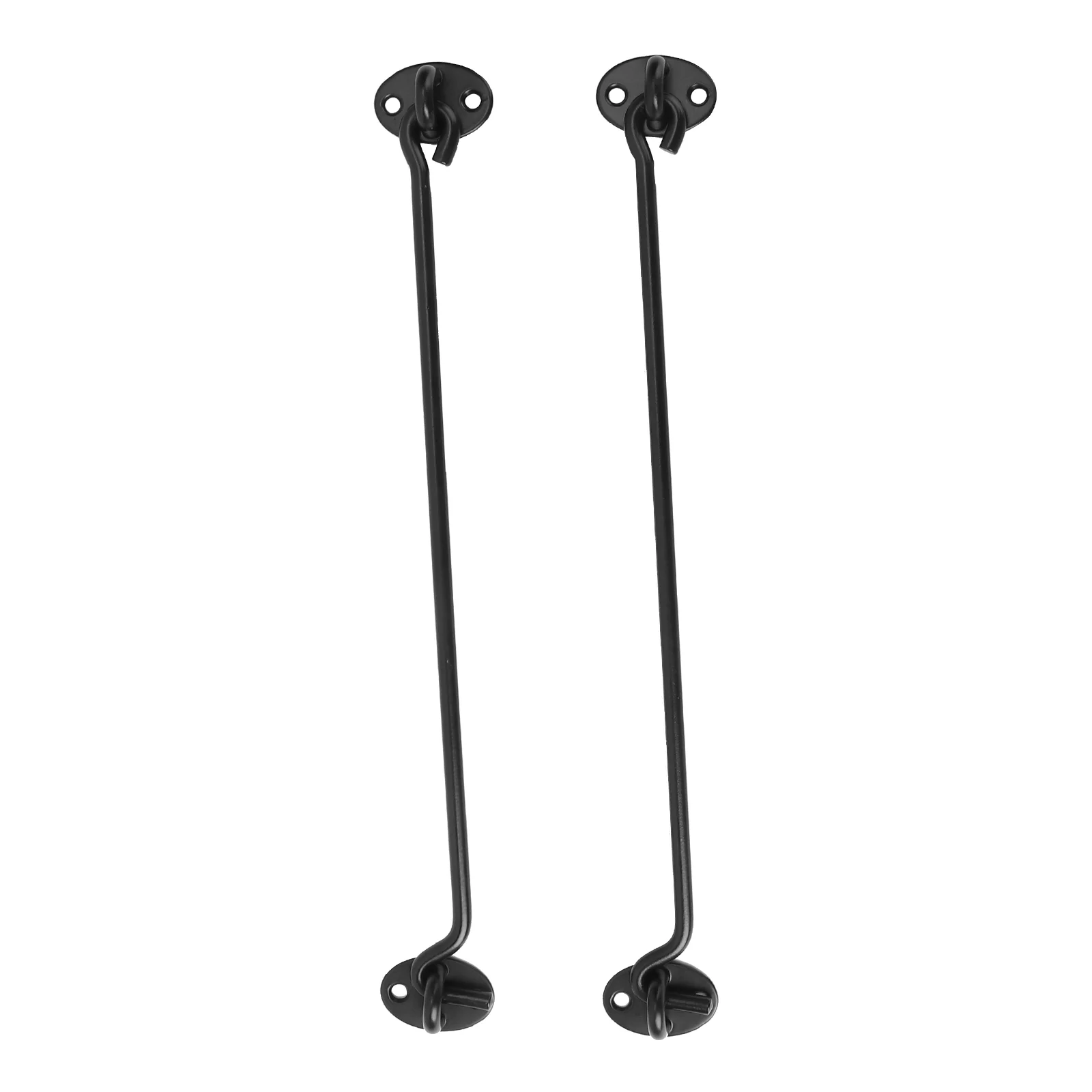 

2 Pcs Black Hooks Hanging Barn Door Lock Window Stay Catch Eye Bolt Hasp Barn Door Privacy Lock Cabinet Hook