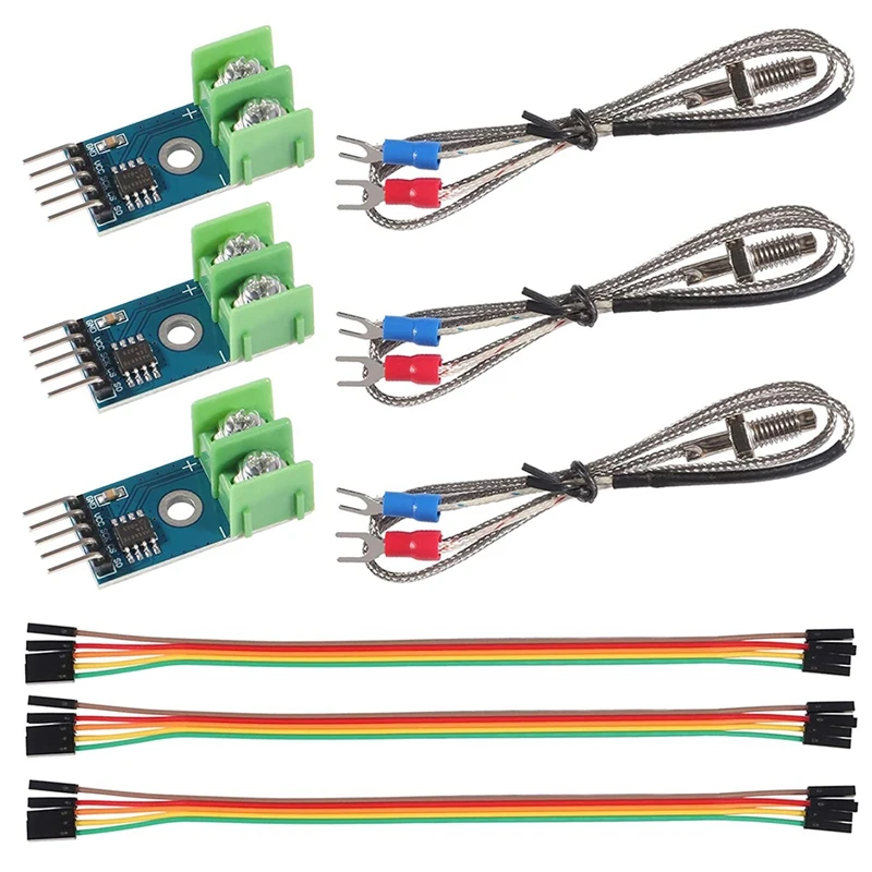 

3 Sets DC 5V MAX6675 Module + K Type Thermocouple Temperature Sensor M6 For Arduino Raspberry Pi