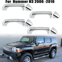 5PCS Car Front Rear Door Handle Cover Trim for Hummer H3 H3T 2006-2010 TRIM BEZEL 2007 2008 2009 chrome Exterior Accessories