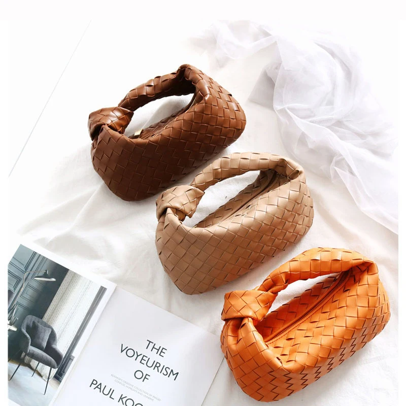 

2022 Classic Knotted Bag Woven High Quality Handmade Crossbody Bag Luxury Brand Designer Handbag Hobo Tote Bag Super PU Leather