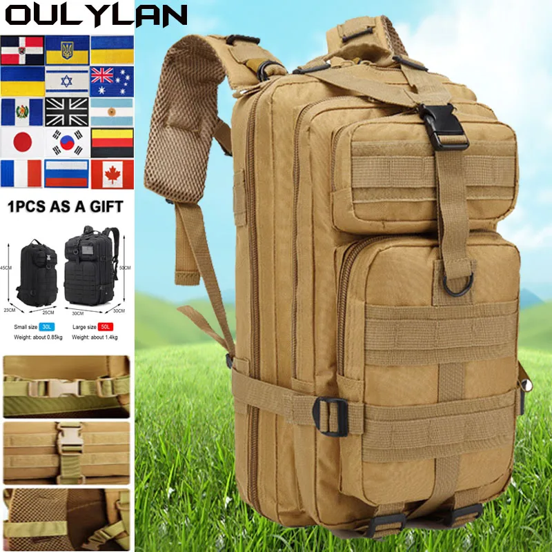 

Oulylan Large Capacity Army Military Tactical Backpack 3P Softback Outdoor Waterproof Bug Rucksack Hiking Camping Hunting Bags