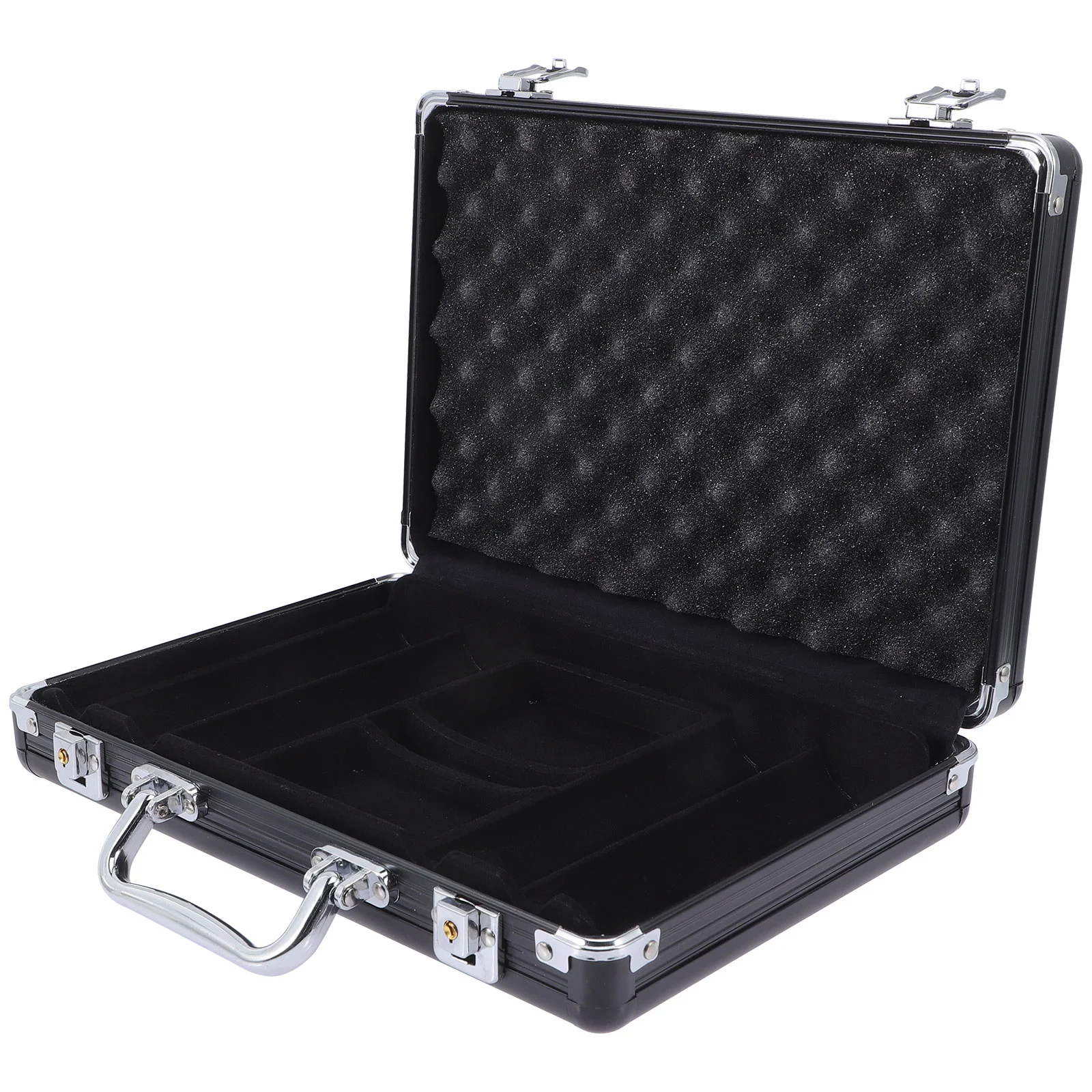 

Chip Poker Box Case Chips Carrier Metal Storage Carrying Aluminum Container Holder Casino Game Deluxe Tray Table Organizer