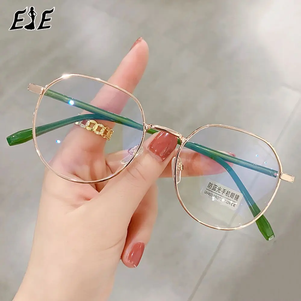 

Fashion Classic Metal Anti-Blue Light Glasses Women Men Vintage Round Frame Computer Game Goggles Blue Ray Blocking Eyeglasses