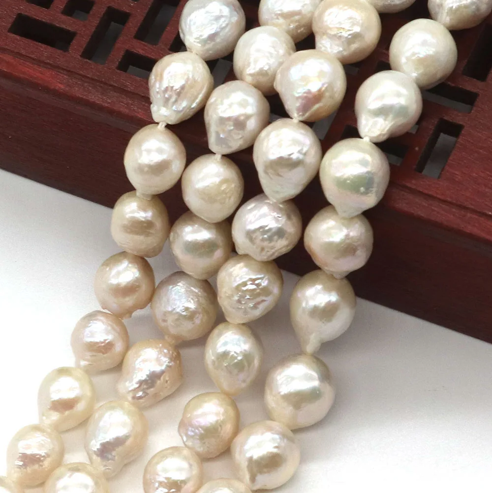 

1Strand 9-10mm Edison Pearl Beads Natural Freshwater Pearl White Color Irregular Round DIY Making Necklace Bracelets Earrings