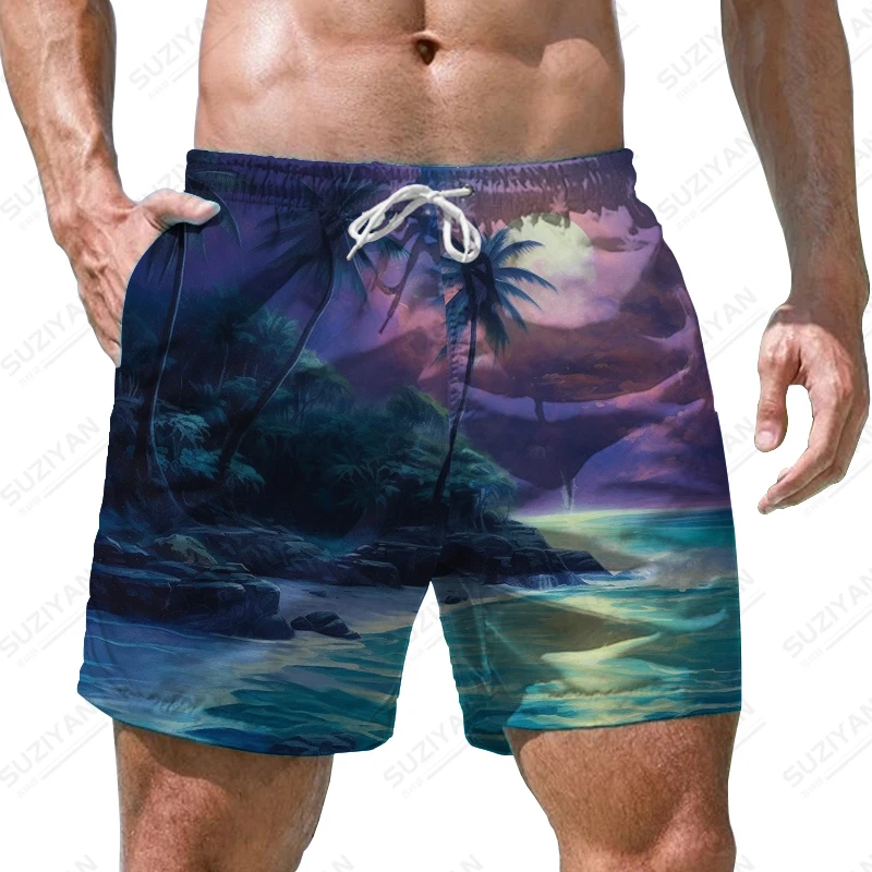 

Summer new men's shorts beach night 3D printed men's shorts casual vacation style men's shorts fashion trend men's shorts