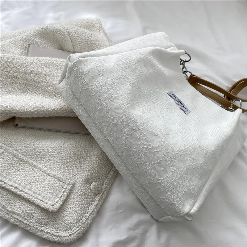 Large Canvas Tote Women Shoulder Bag Eco Shopper Bags for Women 2022 Casual Ladies Big Shoulder Crossbody Bag Women Handbag