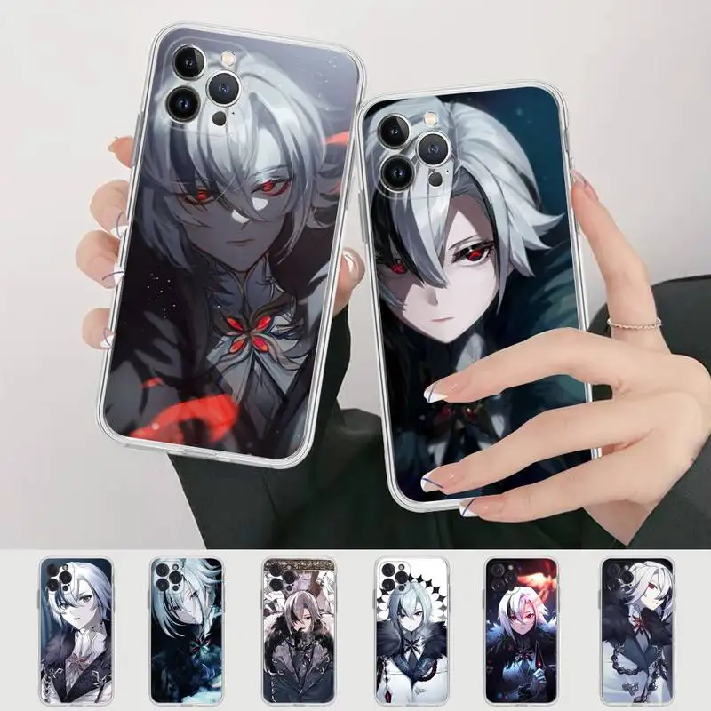 

Genshin Arlecchino Phone Case For iPhone 14 13 12 Mini 11 Pro XS Max X XR SE 6 7 8 Plus Soft Silicone Cover