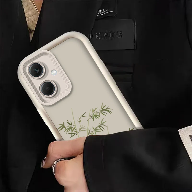 Bamboo Leaf Case for Xiaomi Redmi Note 13 12 Pro Plus 4G 5G 13C 12C Turbo 11 11S 10 10S 9 10A 10C 9C A2 A1 Soft Silicone Cover