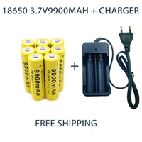 18650 battery rechargeable battery 3 7v 9900mah capacity li ion replacement batteries for flashlight torch battery18650 charger