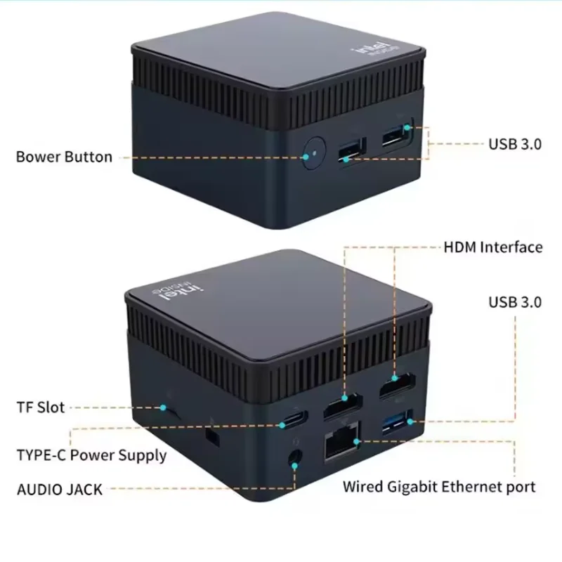 Фото Четырехъядерный процессор ZX01 PLUS Intel Twin Lake N150 Mini PC Win 11, ядровой дисплей Intel UHD, 12 ГБ DDR5, 512 ГБ SSD RJ45, 1000 М, выход TYPE-C 4K HD №2