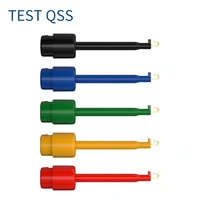 qss 10pcs test hook clips copper mini grabber for multimeter test lead diy tools accessories q 30006