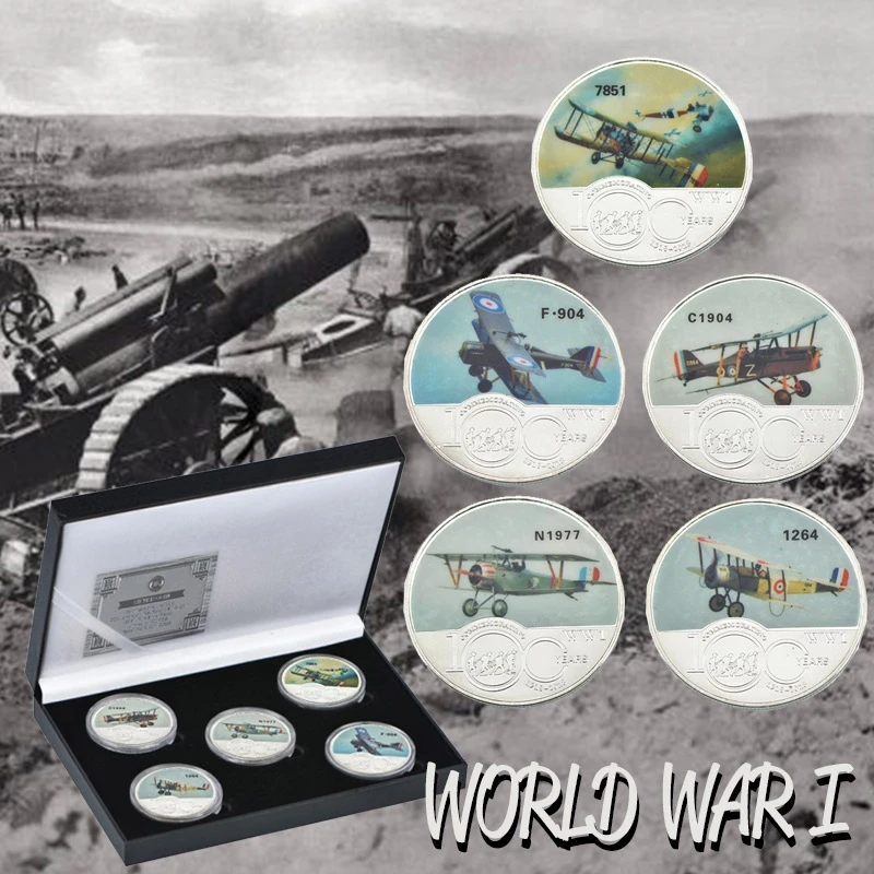 

100th Anniversary of World War 1 Silver Collectible Coins Set German Military Commemorative Coin Souvenir Gift for Collection