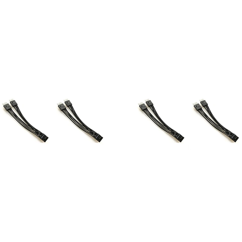 

Motherboard HD Audio Extension Cable 9Pin 1 Female To 2 Male Y Splitter Cable Black For PC DIY 10Cm, 4 Pack