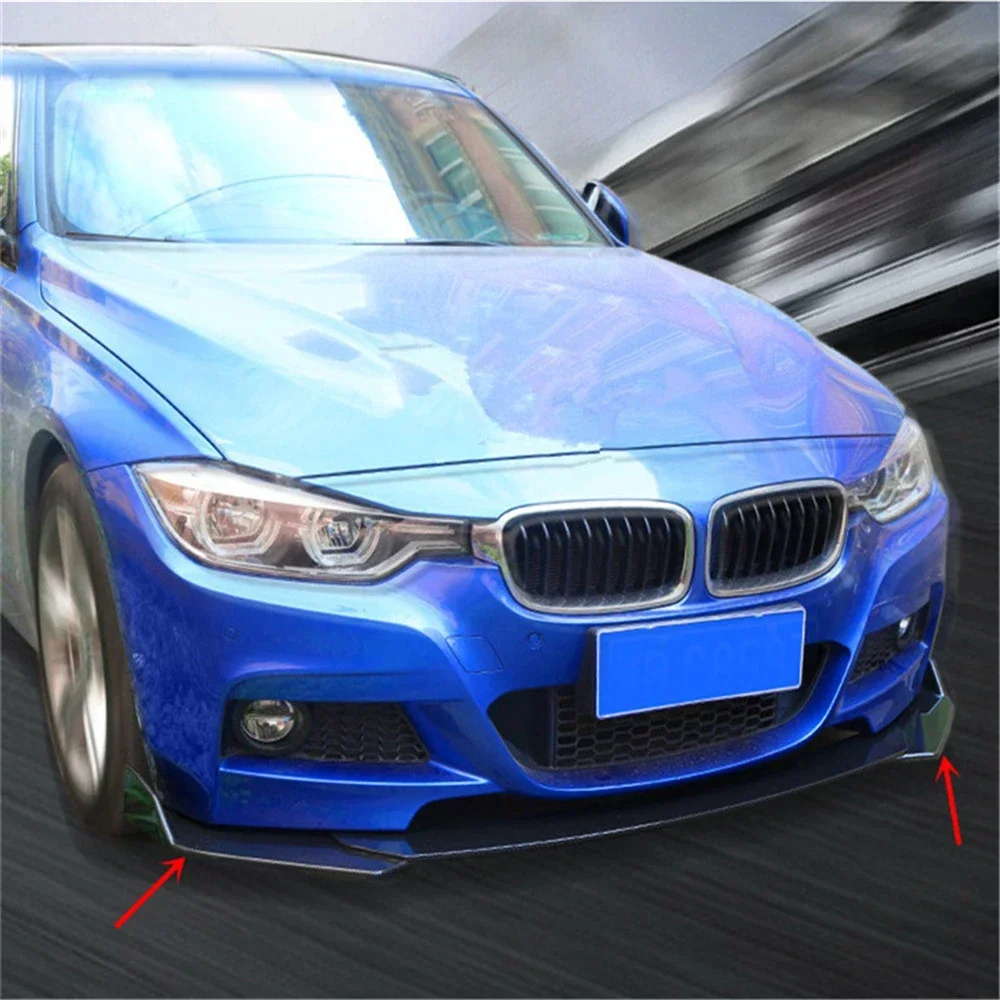 Универсальный черный Автомобильный передний бампер 2 шт. сплиттер спойлер