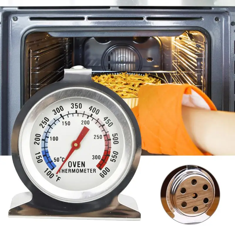 

300°C Stainless Steel Oven Thermometer Mini Dial Stand Up Temperature Gauge Gage Food Meat Kitchen Tools Oven Cooker Hygrometer