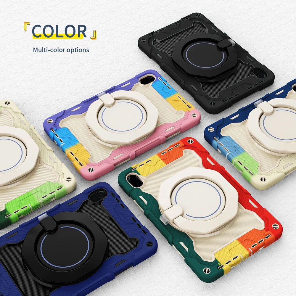 

For Honor Pad 8 12 inch 2022 HEY-W09 Case Kids Safe PC Silicon Shockproof Pull Ring Stand Tablet Cover For Honor Tablet 8