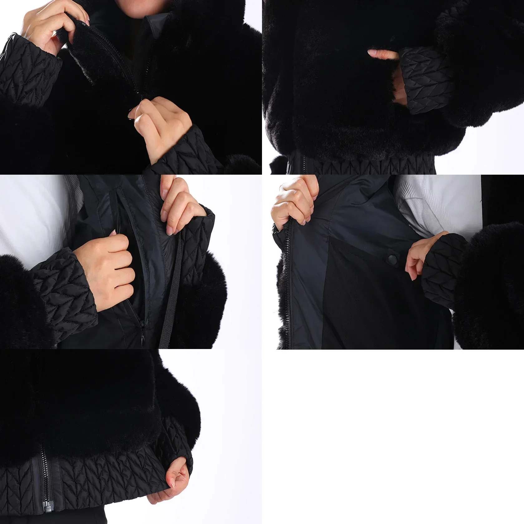 Women Ski Jacket Winter Windproof Slim Warm Skiing Hoodie Coats Thickened Snowboard Clothes Mountain Outdoor Sports Snow Jackets