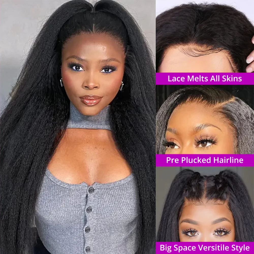 360 Hd полностью кружевной передний al парик плотность 350 курчавые Yaki прямые HD