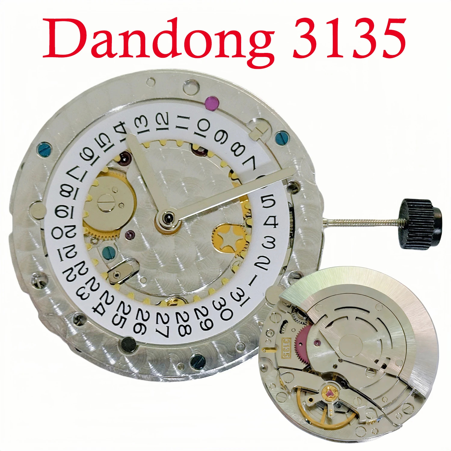 Фото Механизм для часов Dandong Factory VSF 3135 с автоматическим механическим приводом, синим балансиром, версия Clean Factory с надписью №2