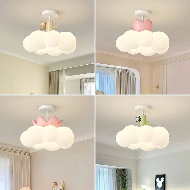 2024 подвесной светильник в форме облака Корона Сердца обезьяна панда люстра для