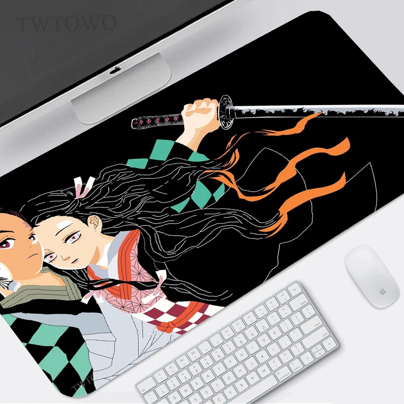 

Anime Demon Slayer Kimetsu No Yaiba Mouse Pad Gaming XL Large Custom Mousepad XXL MousePads Mouse Mat Soft Carpet Mouse Mat