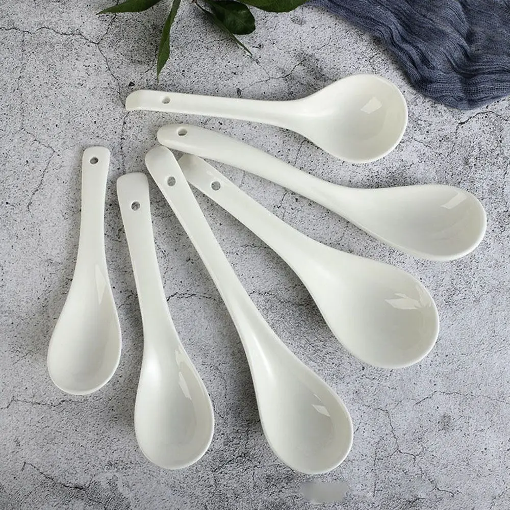 

Ceramic Flatware Long Handle Spoon Porcelain Spoons Mini Kitchen Ceramic Tea Coffee Sugar Dessert Spoon Ice Cream Spoon