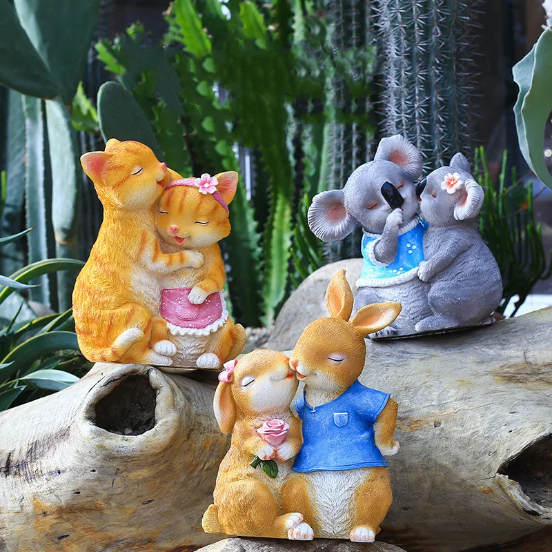 

Скандинавские Инс креативные смолы моделирование кролик украшения, домашний открытый двор, микро пейзаж ремесла подарок, фея мини сад