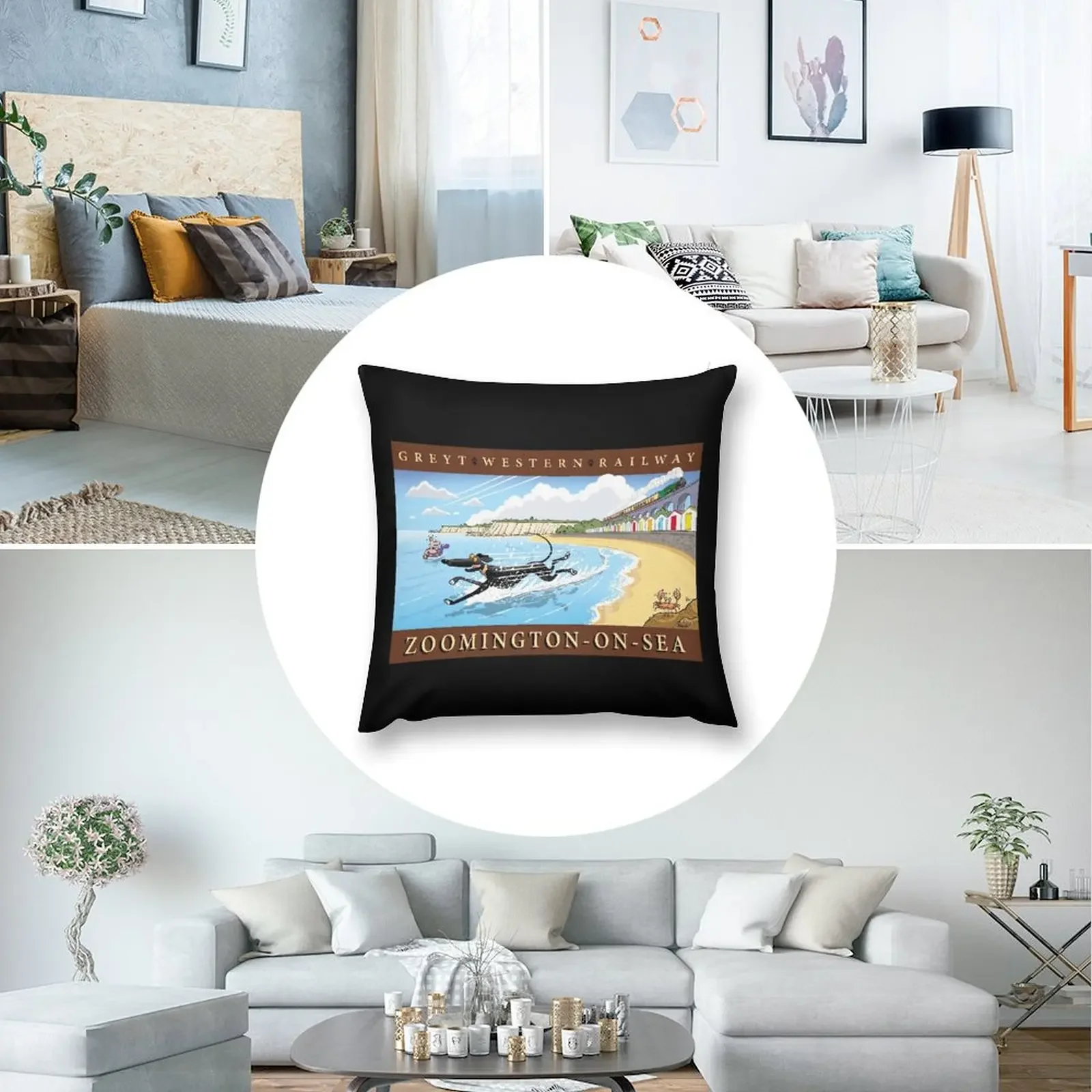 Greyt Western: Zoomington-on-sea Декоративная подушка Наволочки Новогодняя