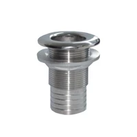 boat 1 14 thru hull bilge fitting 316 stainless steel 34mm double thread drain hose joint for marine kayak pump acceeories