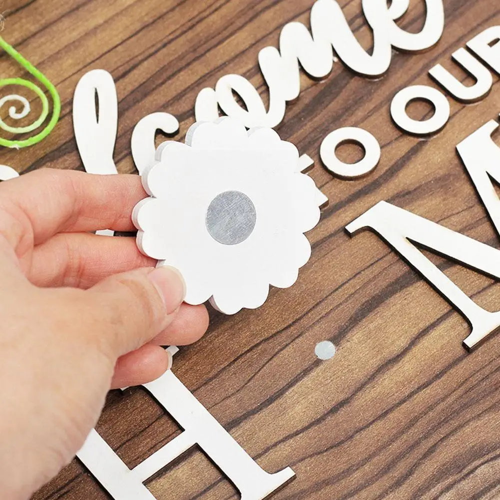 

Diy Wooden Seasonal Welcome To Our Home Door Sign Interchangeable Seasonal Door Hanging Front Round Ornament Sign V1a5