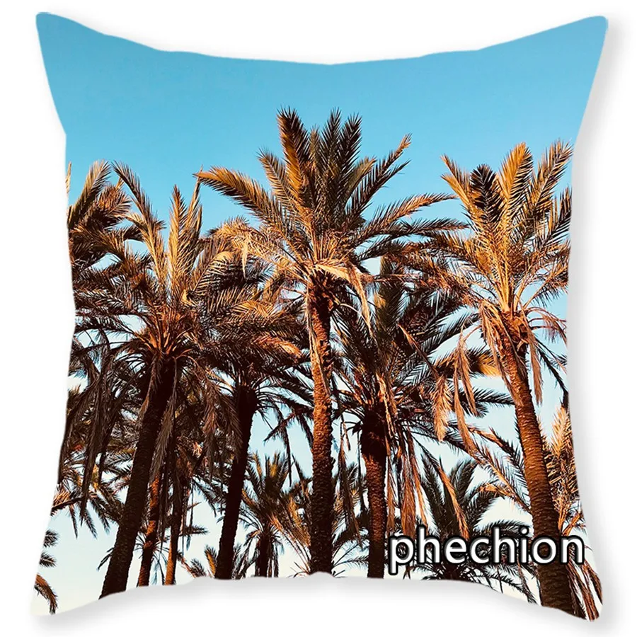 

Phechion рисунок пальмы 3D Печатный полиэстер декоративная фотообложка квадратная фотообложка C107