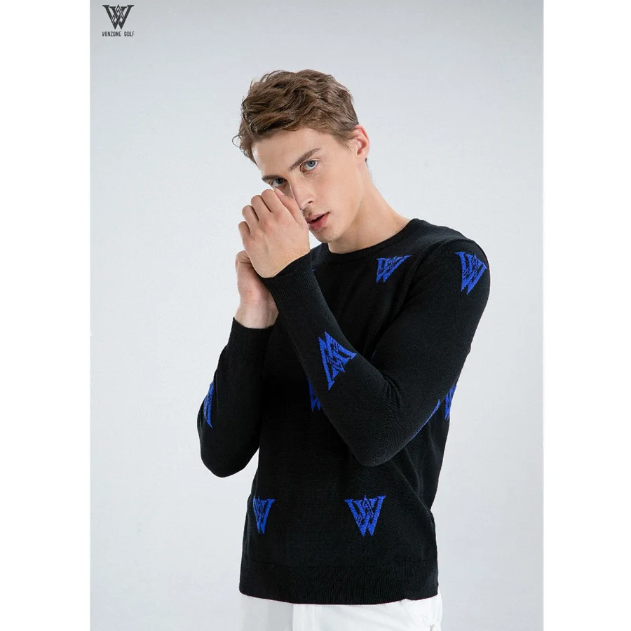 Niche brand VONZONE new golf casual fashion Golf sweater for men with long sleeves high bounce resistance and pilling resistance